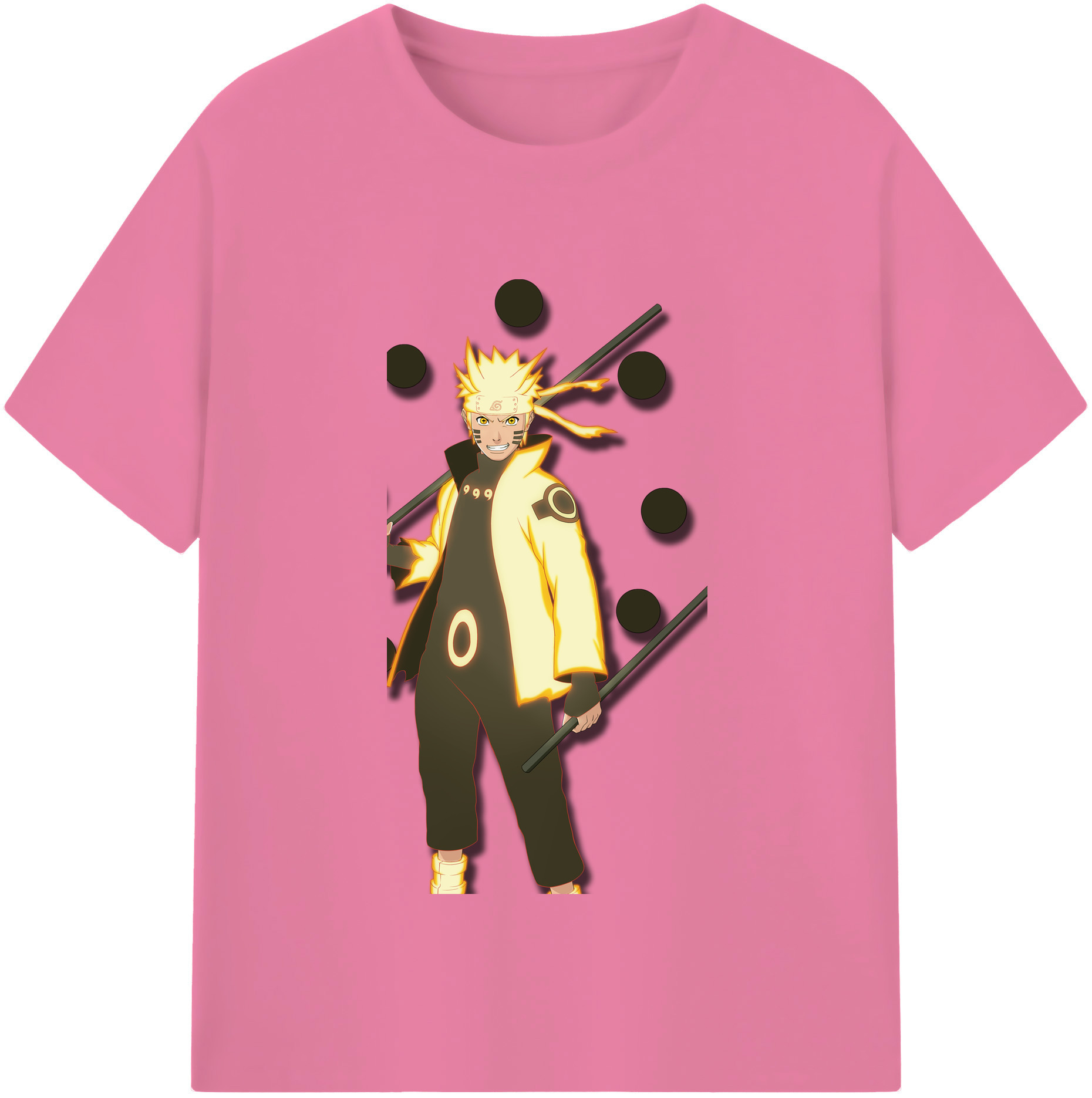 （画像用） NARUTO -ナルト- うずまき ナルト Uzumaki Naruto 綿100％半袖Tシャツ（フロントプリント）